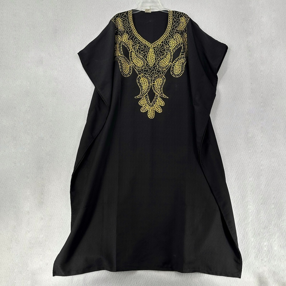 African Kaftan Dress Caftan Dashiki embroidered neck Polyester One‎ Size